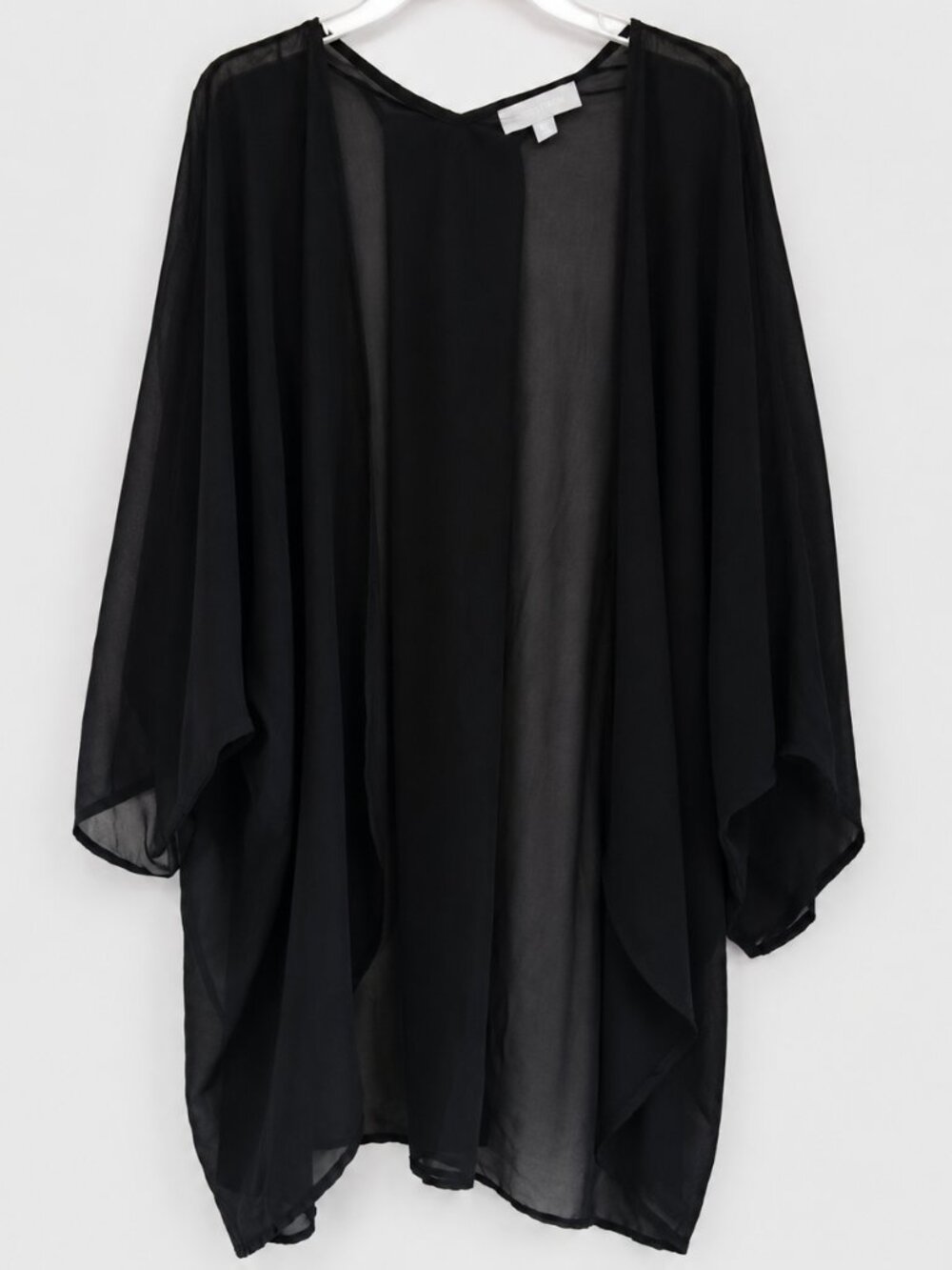 Nordstrom One Size Black Sheer Kimono Cardigan Cover-Up Good Condition